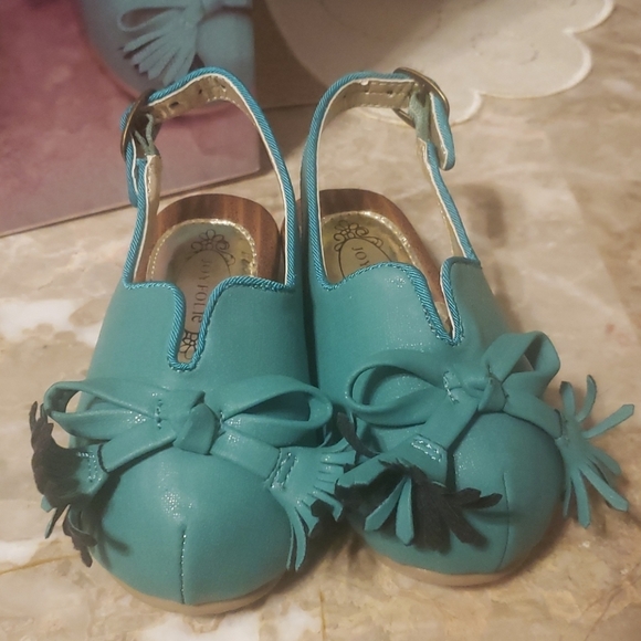 JOYFOLIE "RALEIGH" TEAL CLOGS - Picture 2 of 9